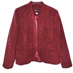 Coldwater Creek Jacquard Open Front Blazer Size 12